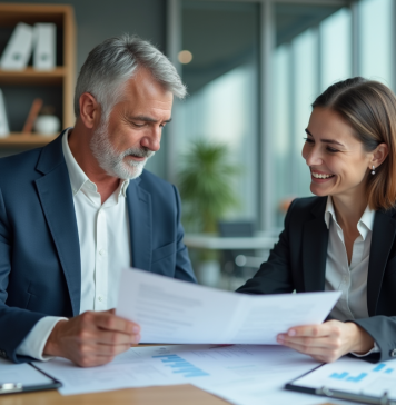 Homme d affaires en réunion d assurance auto