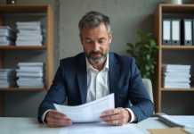 Contravention 4e et 5e classe : définition et implications légales à connaître Homme français en costume bleu étudiant une contravention