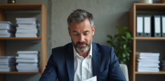 Contravention 4e et 5e classe : définition et implications légales à connaître Homme français en costume bleu étudiant une contravention