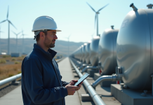 Pays pionniers de l’hydrogène dans le monde : quel est leur classement en 2025 ? Ingénieur inspectant grands réservoirs d'hydrogène en extérieur