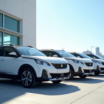 Ligne de Peugeot 2008 d'occasion dans une concession moderne