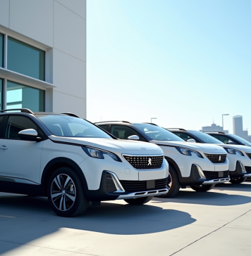 Ligne de Peugeot 2008 d'occasion dans une concession moderne